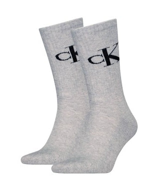 CALVIN KLEIN 701228802 CALZINI BI PACK GRIGIO