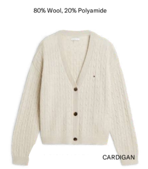 TOMMY HILFIGER cardigan lana donna UW06630
