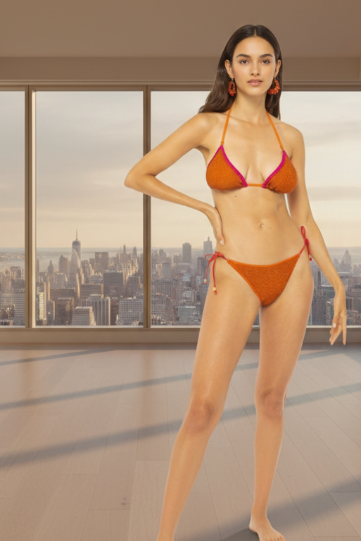 4GIVENESS FGBW2244 BIKINI LUREX + TRINA ARANCIONE