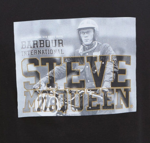 BARBOUR T SHIRT MTS1482 STEVE MCQUEEN NERO