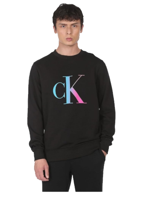 CALVIN KLEIN Felpa Girocollo Filled CK Crew Neck J30J320841 XL Nero