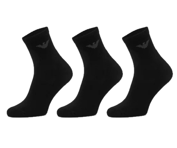 EMPORIO ARMANI Pack 3 calze Sporty spugna EM000551 AF14499 MC061 NERO