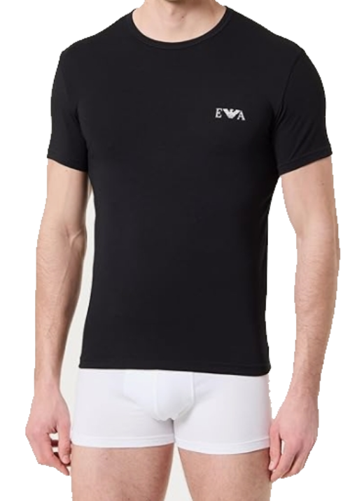 EMPORIO ARMANI T SHIRT BIPACK EM001849 NERO