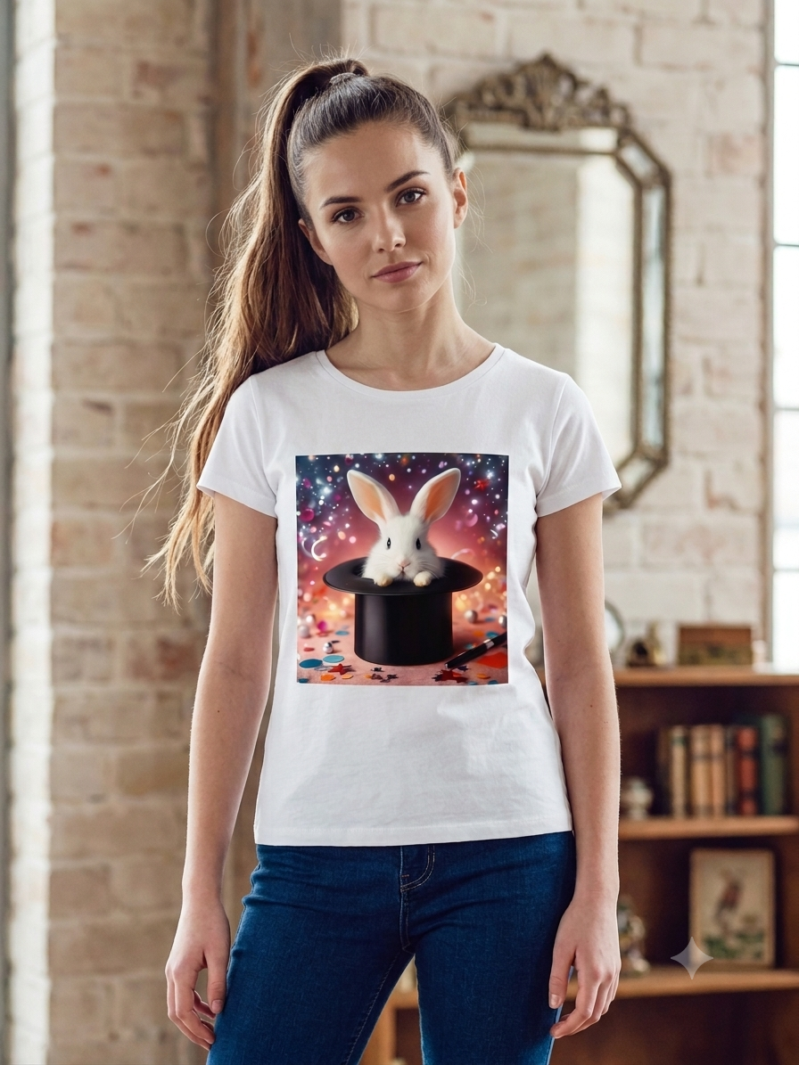 PATTERN T SHIRT DONNA CONIGLIO