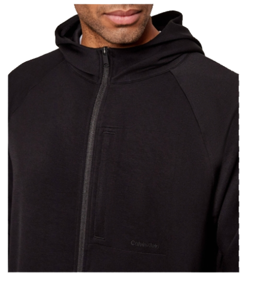 CALVIN KLEIN FELPA CON CAPPUCCIO NM2924 UB1 NERO