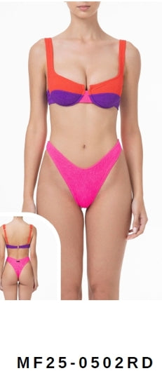 ME FUI MF25 0502 RD BIKINI FERRETTO MULTICOLORE TG L