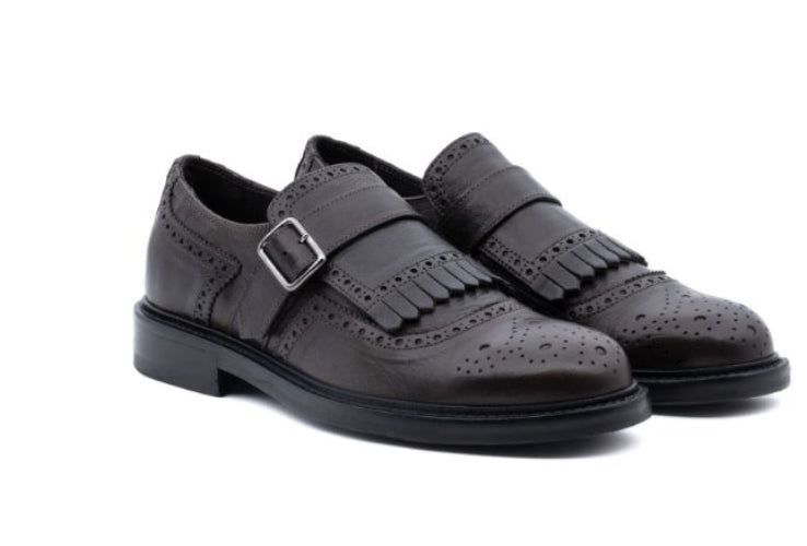 Antica Cuoieria 23164 scarpa con fibbia testa di moro