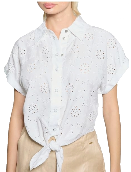GUESS Camicia Donna Art W5GH34WG822 COL G011 BIANCO