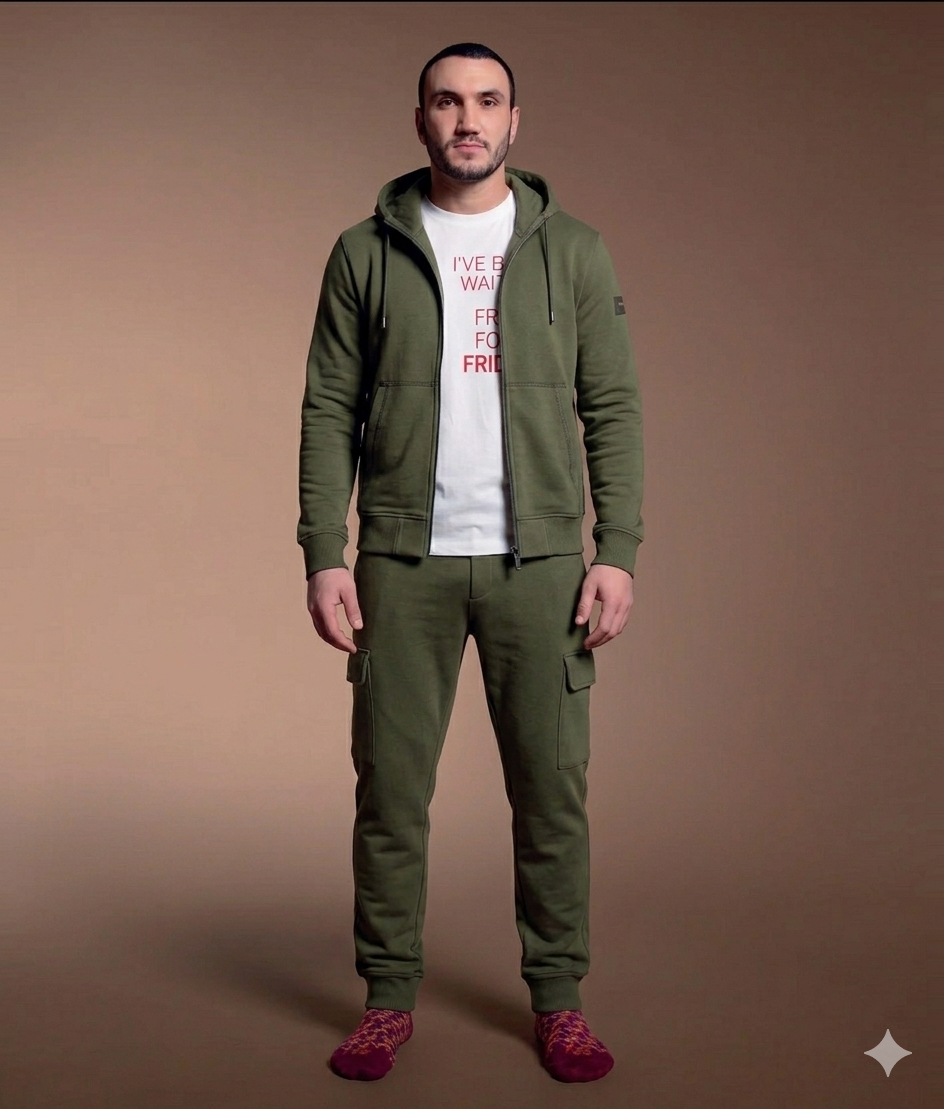 RED SOX APPEAL FELPA RF25123 CUCITURE TERMOSALDATE VERDE MILITARE