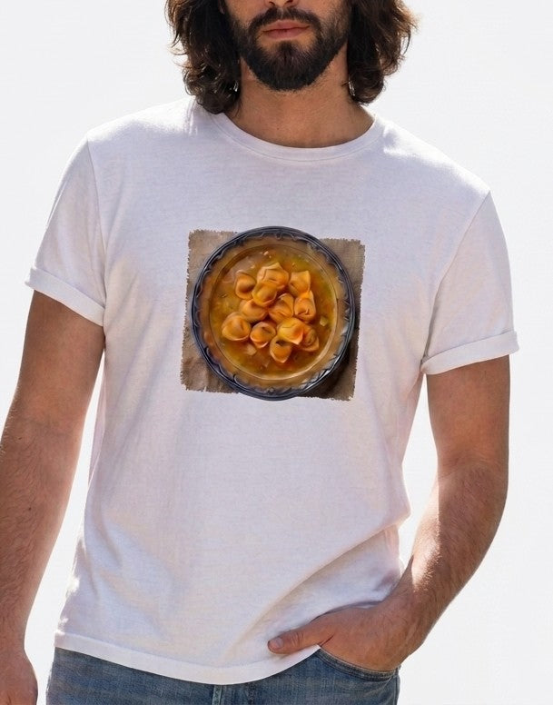 PATTERN PER BOLOGNA TSHIRT MEZZA MANICA COTONE TORTELLINI BIANCA
