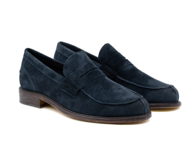 ANTICA CUOIERIA AMALFI NAVY BLU  MOCASSINO