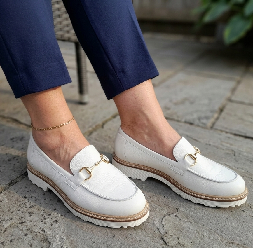ANTICA CUOIERIA DONNA MOCASSINO VIESTE BIANCO