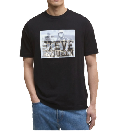 BARBOUR T SHIRT MTS1482 STEVE MCQUEEN NERO