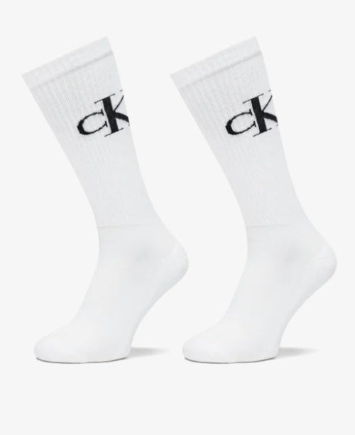 CALVIN KLEIN 701228802 CALZINI BI PACK BIANCO