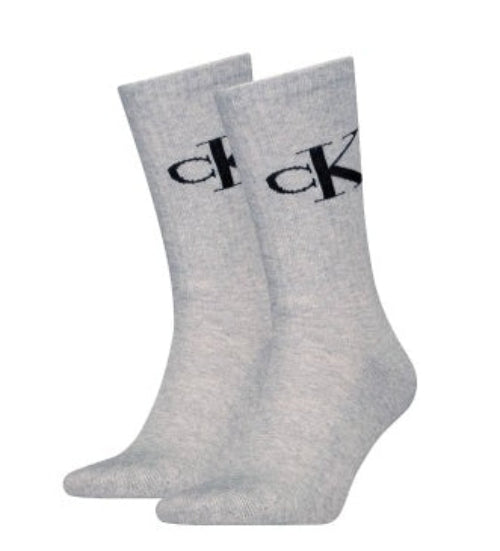 CALVIN KLEIN 701228802 CALZINI BI PACK GRIGIO