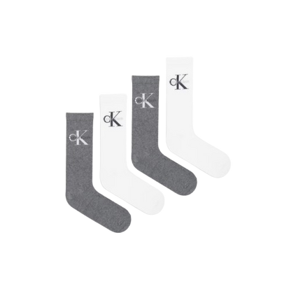 CALVIN KLEIN BOX 4 PAIA CALZE  701235982 bianco grigio