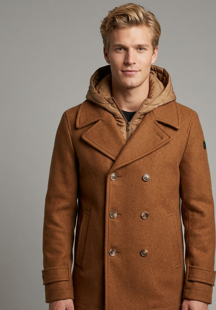 DISTRETTO12 PEACOAT H. CHEST CARLOS TABACCO