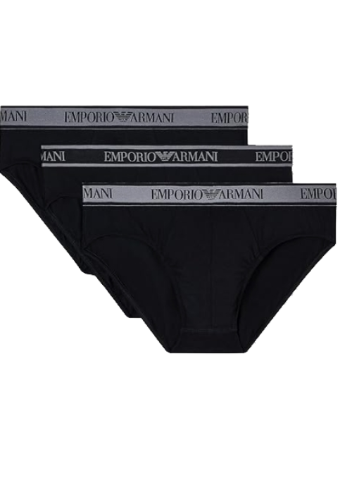 EMPORIO ARMANI SLIP TRI-PACK EM000258  AF10779 NERO