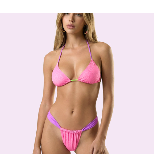 Bikini F**K Crazy  FC26-SW0210 FX  Triangolo con Slip Brasiliano Fucsia