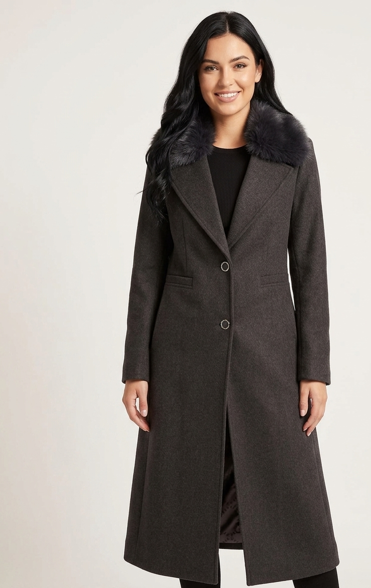 GUESS CAPPOTTO DONNA W5BL19W2642 ANTRACITE
