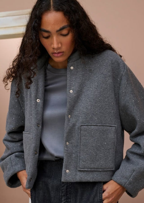 H2O GIACCHINO BOMBER DAMBO GRIGIO CON APPLICAZIONI