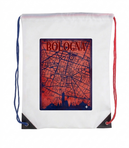 PATTERN PER BOLOGNA ZAINO NYLON MAPPA BOLOGNA col BIANCO