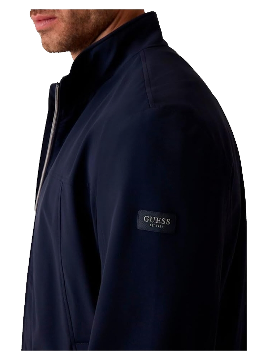 GUESS Uomo Giacca Bomber M5RL18WGUP2 Poliammide Blu Scuro